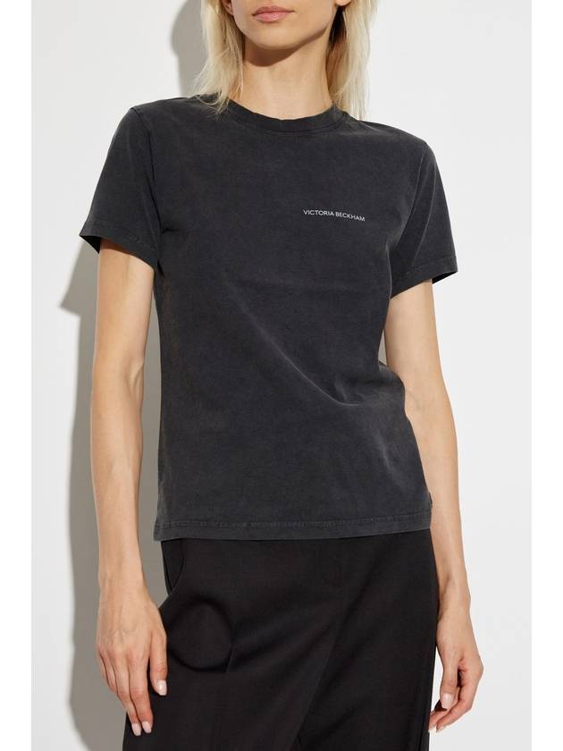 Victoria Beckham T-shirt With Logo, Women's, Grey - VICTORIA BECKHAM - BALAAN 3