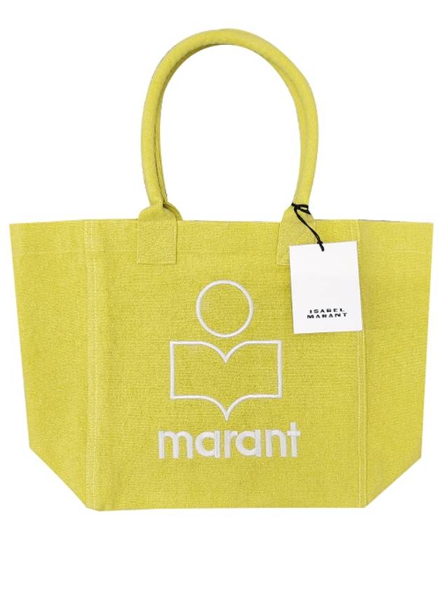 Yenky Embroidered Logo Shopper Tote Bag Yellow - ISABEL MARANT - BALAAN 2