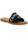 Woody Logo Canvas Strap Flat Mule Black - CHLOE - BALAAN 3