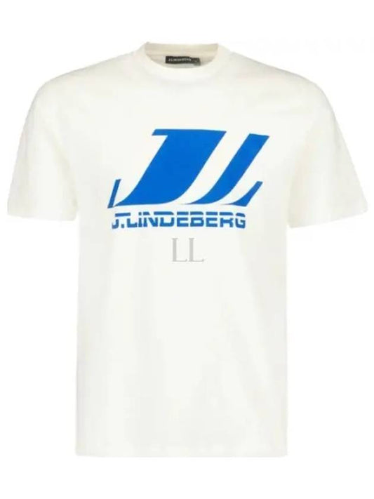 Parcy Logo Short Sleeve T-Shirt Cloud White - J.LINDEBERG - BALAAN 2