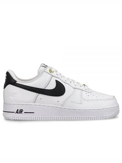 Men's Air Force 1 07 LV8 Low Top Sneakers Black White - NIKE - BALAAN 2