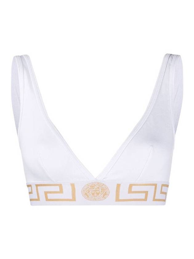 Women's Greca Border Bralette White - VERSACE - BALAAN 1