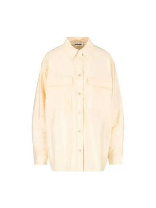 Women's Overshirt Long Sleeve Shirt Pastel Yellow - JIL SANDER - BALAAN 2