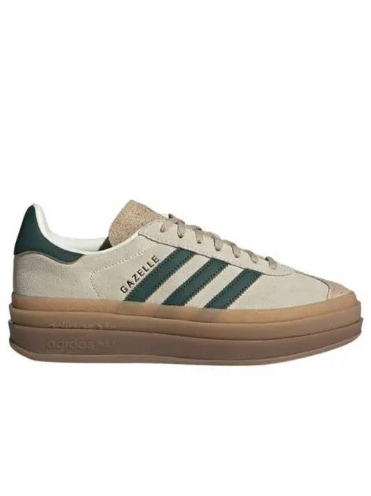 Women's Gazelle Bold Low Top Sneakers Cream White Green - ADIDAS - BALAAN 2