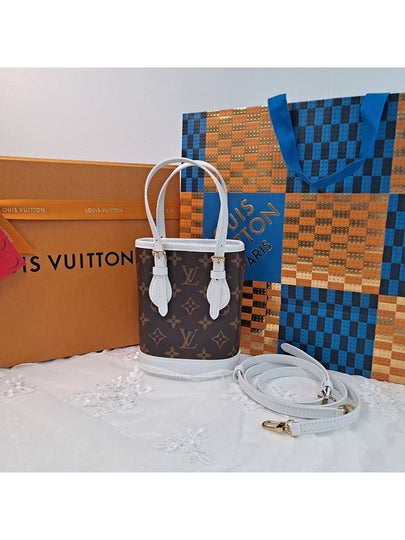 Monogram Canvas Nano Bucket Bag White - LOUIS VUITTON - BALAAN 2