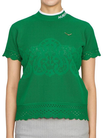 Golf Wear Women s Short Sleeve Knit MLW 3A AB04 GREEN - MARK & LONA - BALAAN 1