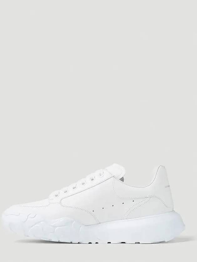 Court Court Oversole All White Leather Sneakers - ALEXANDER MCQUEEN - BALAAN 3