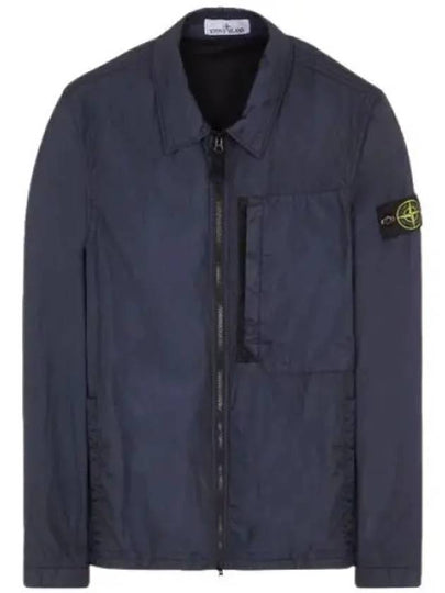 Garment Dyed Crinkle Reps Recycled Nylon Jacket Navy - STONE ISLAND - BALAAN 2