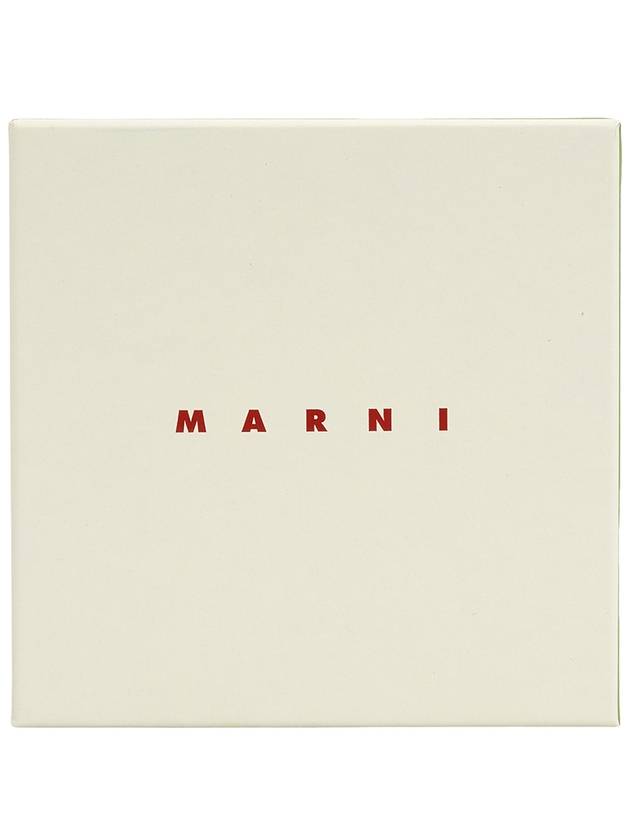 Bicolor Leather Card Wallet Red - MARNI - BALAAN 7