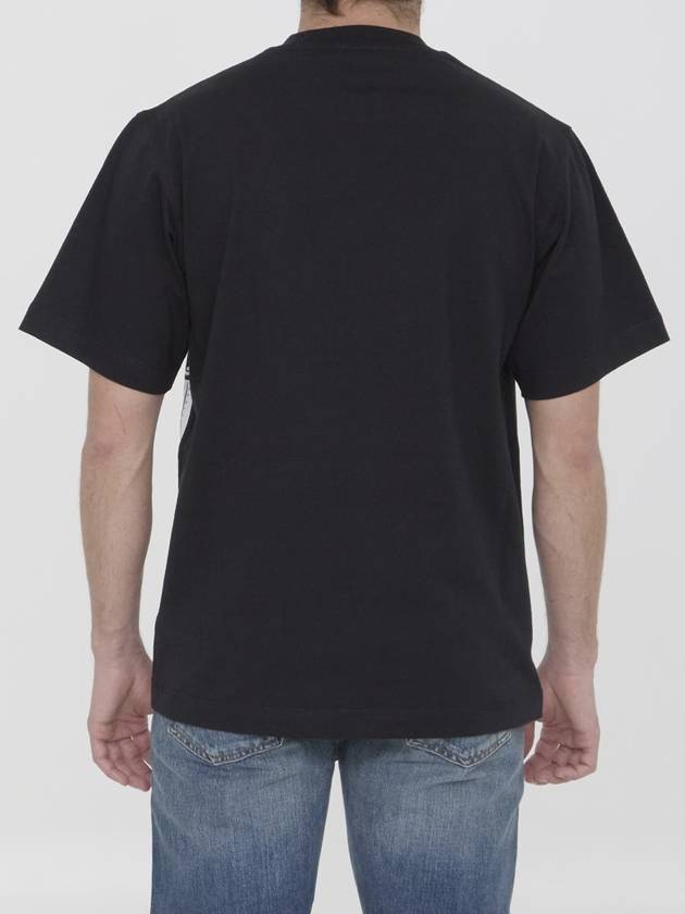 EKD Print Cotton Short Sleeve T-Shirt Black - BURBERRY - BALAAN 5