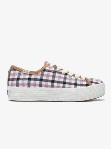 Triple Kick Kate Spade Gingham Flannel 5WF65387D001 - KEDS - BALAAN 1