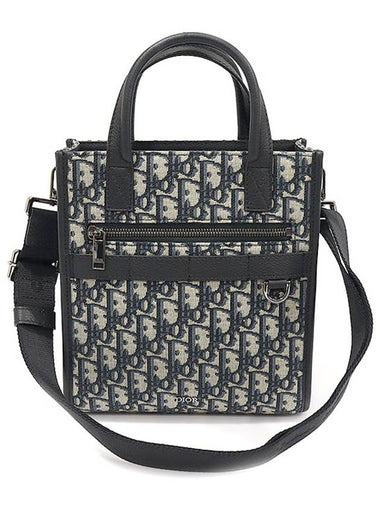 1ESPO311YKY H27E Beige Black Oblique Jacquard Safari North South Tote 2WAY - DIOR - BALAAN 1