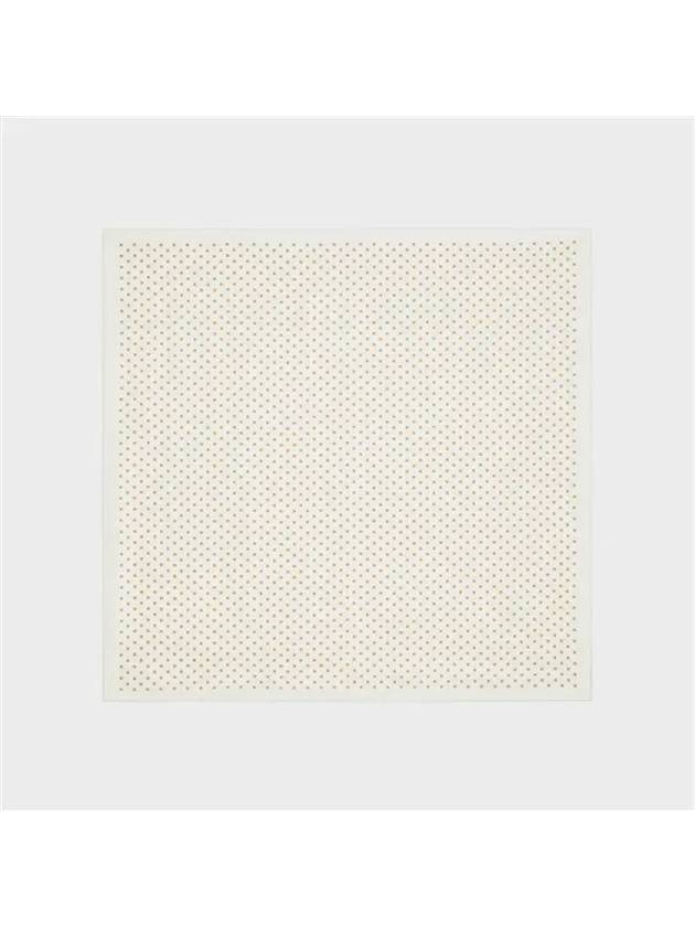 Triomphe Square Silk Twill Scarf Cream - CELINE - BALAAN 2