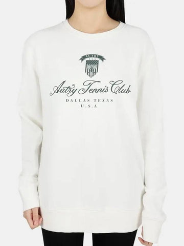 Tennis Club Badge Logo Sweatshirt White - AUTRY - BALAAN 1