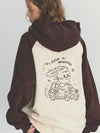 Drive Bunny Raglan Embroidered Hoodie Brown - CPGN STUDIO - BALAAN 2