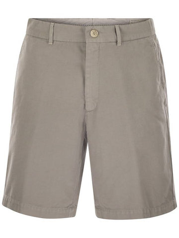 Cotton gabardine bermuda shorts - BRUNELLO CUCINELLI - BALAAN 1