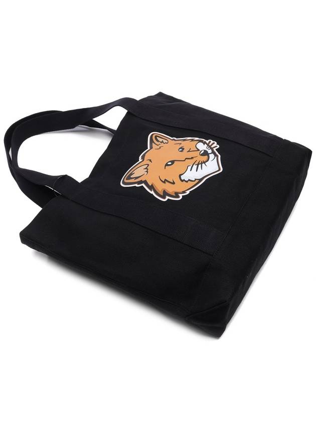 Fox Head Print Tote Bag Black - MAISON KITSUNE - BALAAN 6