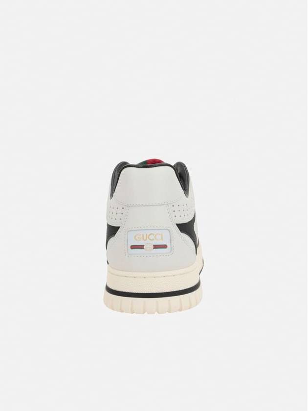 Re Web Leather Low Top Sneakers White - GUCCI - BALAAN 4