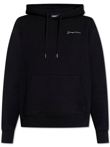 Jacquemus ‘Brode’ Hoodie With Logo, Women's, Black - JACQUEMUS - BALAAN 1