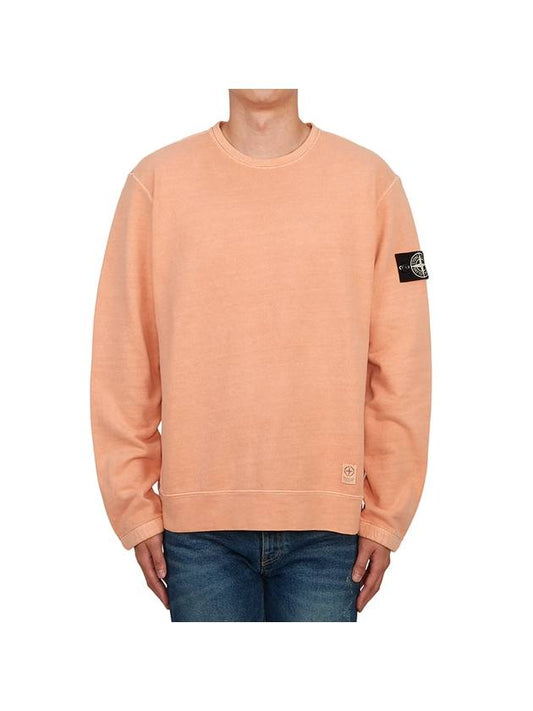 70% Recycled Cotton Fleece Tinto Terra Sweatshirt Pink - STONE ISLAND - BALAAN 2