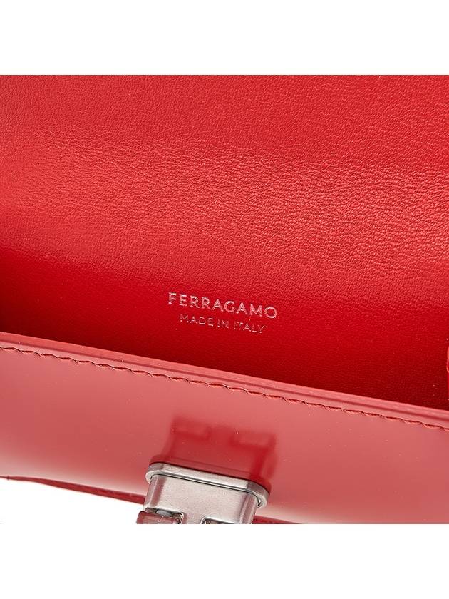 Ferragamo Women's Gancini Card Wallet 22 0435 FLAME RED 0760664 - SALVATORE FERRAGAMO - BALAAN 9