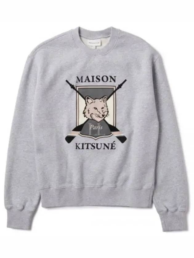 College Fox Print Sweatshirt Light Grey - MAISON KITSUNE - BALAAN 2