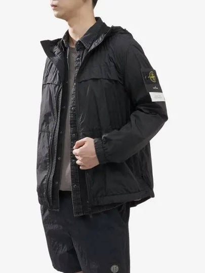 Garment Dyed Crinkle Reps R-Nylon Jacket Black - STONE ISLAND - BALAAN 2