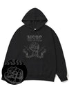 Punchline Gray Overfit Hoodie Black - MONSTER REPUBLIC - BALAAN 1