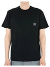 Fissato Treatment Organic Cotton Short Sleeve T-Shirt Black - STONE ISLAND - BALAAN 2