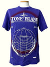 Men's Solar Eclipse Logo Short Sleeve T-Shirt Bright Blue - STONE ISLAND - BALAAN 2