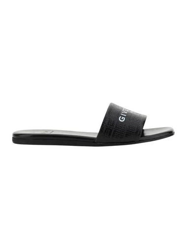 4G Logo Print Slide Slippers Black - GIVENCHY - BALAAN 1