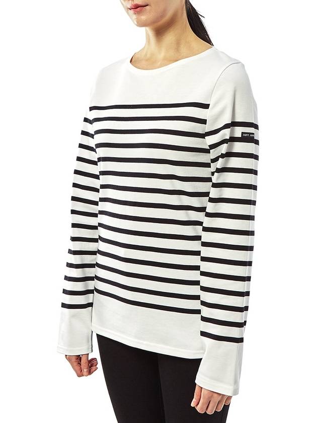 Naval Authentic Striped Long Sleeve T-Shirt White - SAINT JAMES - BALAAN 7