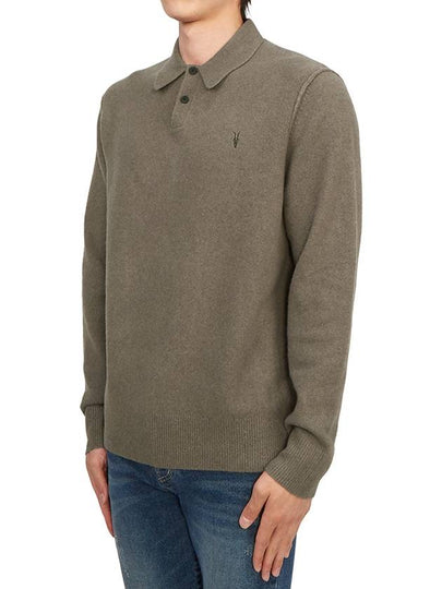 Staten Men's Collar Knit MK130X SPLINTER BROWN - ALLSAINTS - BALAAN 2