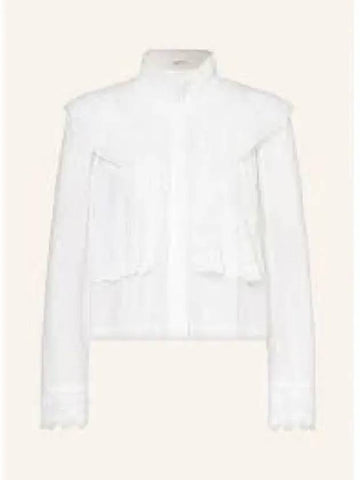 Embroidered ruffle shirt white BS006122A038E20WH 1241348 - ISABEL MARANT - BALAAN 1