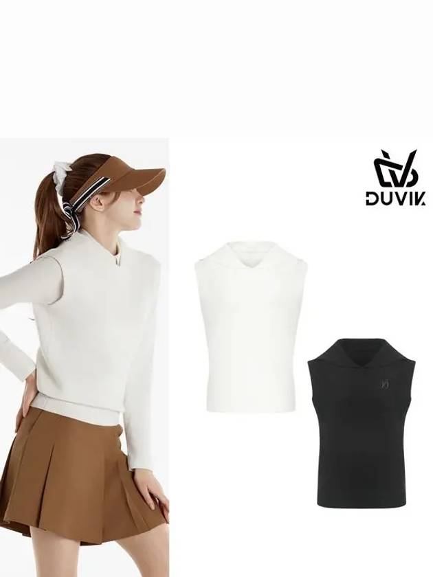 Sailor Wide Collar Knit Vest DE1WSV216WH - DUVIK - BALAAN 2