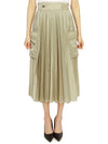 Nylon Twill Pleated Skirt Light Khaki - SACAI - BALAAN 4