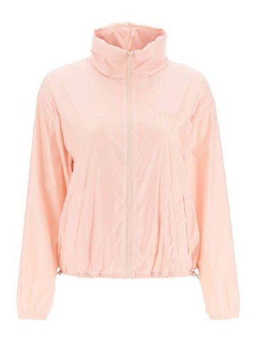 High Neck Nylon Windbreaker Pink - FENDI - BALAAN 1