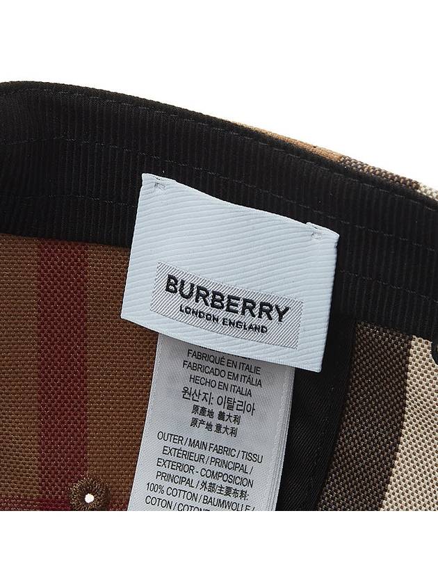 Logo Check Cotton Ball Cap Birch Brown - BURBERRY - BALAAN 11