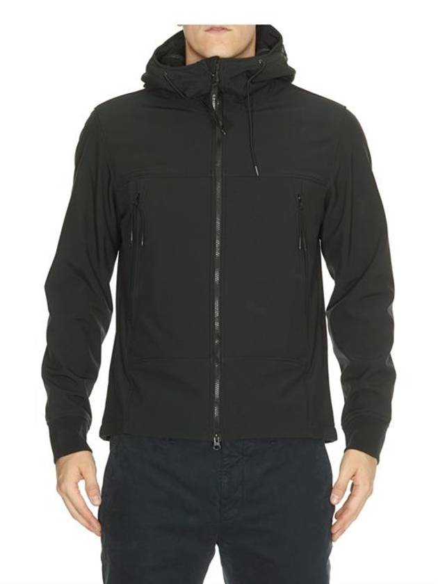 Zipper Goggles Hooded Jacket Black - CP COMPANY - BALAAN.