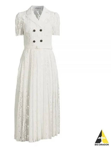 FLORAL CHIFFON MIDI DRESS PF23 077M white - SELF PORTRAIT - BALAAN 1