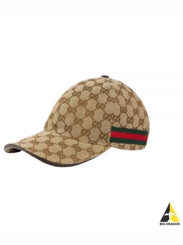 Original GG Web Supreme Canvas Baseball Ball Cap Beige Ebony - GUCCI - BALAAN 2