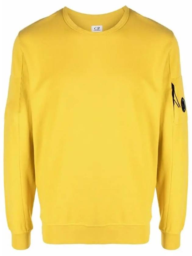 Men's Light Fleece Lens Wappen Sweatshirt Yellow - CP COMPANY - BALAAN 2