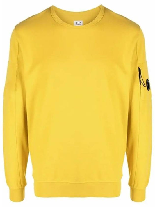 Men's Light Fleece Lens Wappen Sweatshirt Yellow - CP COMPANY - BALAAN 2