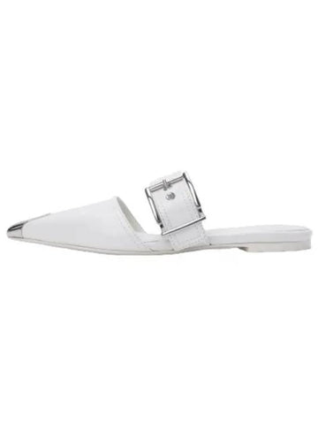 formal punk mule white shoes - ALEXANDER MCQUEEN - BALAAN 1