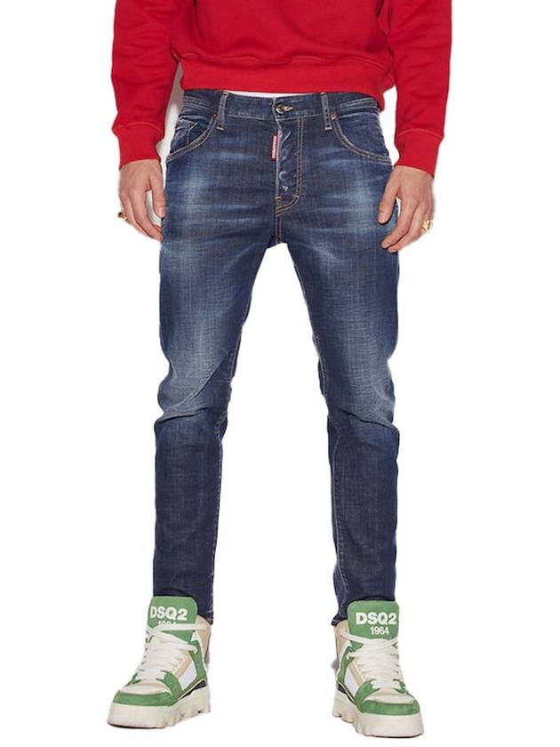 Men's Dark Wash Skater Skinny Jeans Blue - DSQUARED2 - BALAAN 6