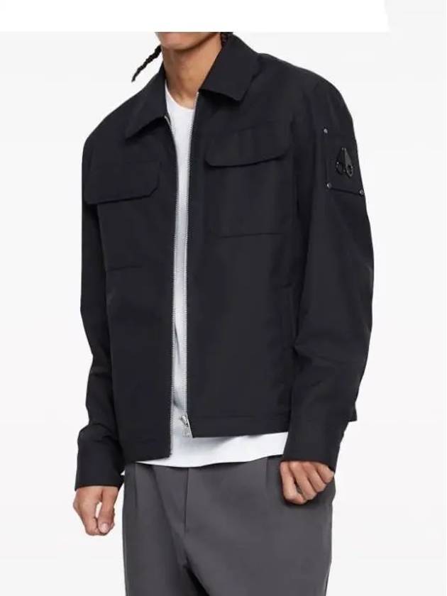 Jacques Logo Patch Jacket Black - MOOSE KNUCKLES - BALAAN 5