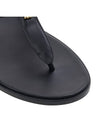 TF Logo Decorated Leather Flip Flops Black - TOM FORD - BALAAN 10