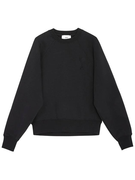 Big Heart Logo Sweatshirt Black - AMI - BALAAN 2