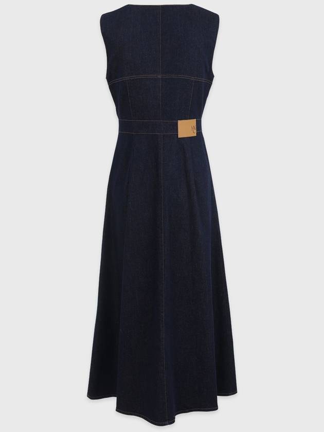 Verbena Denim Sleeveless Long Dress Navy - MICANE - BALAAN 8