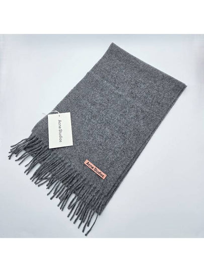 Wool Fringe Muffler Grey Melange - ACNE STUDIOS - BALAAN 2